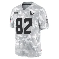 Houston Texans Men's Limited Arctic Camo 2024 Salute to Service Jersey (82 Jaylin Noel)