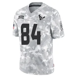 Houston Texans Men's Limited Arctic Camo 2024 Salute to Service Jersey (84 Justin Watson)
