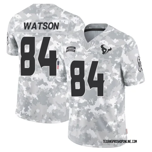 Houston Texans Men's Limited Arctic Camo 2024 Salute to Service Jersey (84 Justin Watson)
