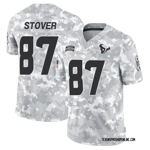Houston Texans Men's Limited Arctic Camo 2024 Salute to Service Jersey (87 Cade Stover)