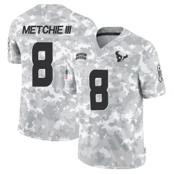 Houston Texans Men's Limited Arctic Camo 2024 Salute to Service Jersey (8 John Metchie III)