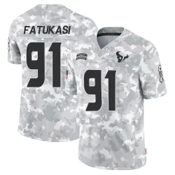 Houston Texans Men's Limited Arctic Camo 2024 Salute to Service Jersey (91 Folorunso Fatukasi)