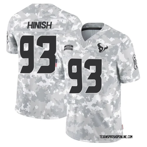 Houston Texans Men's Limited Arctic Camo 2024 Salute to Service Jersey (93 Kurt Hinish)