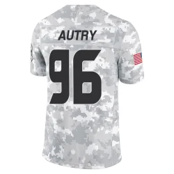 Houston Texans Men's Limited Arctic Camo 2024 Salute to Service Jersey (96 Denico Autry)