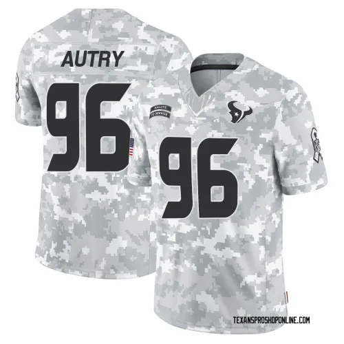 Houston Texans Men's Limited Arctic Camo 2024 Salute to Service Jersey (96 Denico Autry)