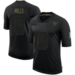 Houston Texans Men's Limited Black 2020 Salute To Service Jersey (10 Davis Mills)
