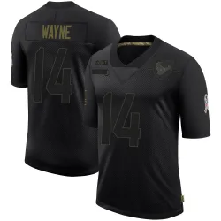 Houston Texans Men's Limited Black 2020 Salute To Service Jersey (14 Jared Wayne)