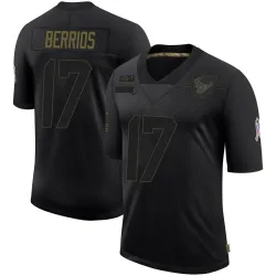 Houston Texans Men's Limited Black 2020 Salute To Service Jersey (17 Braxton Berrios)