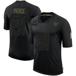Houston Texans Men's Limited Black 2020 Salute To Service Jersey (31 Dameon Pierce)