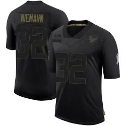 Houston Texans Men's Limited Black 2020 Salute To Service Jersey (32 Nick Niemann)