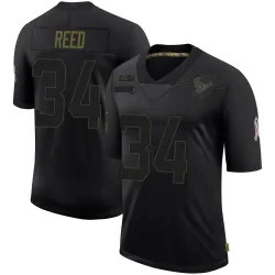 Houston Texans Men's Limited Black 2020 Salute To Service Jersey (34 Jaylen Reed)