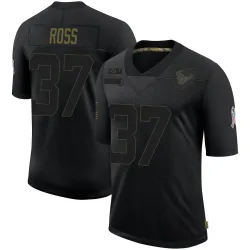 Houston Texans Men's Limited Black 2020 Salute To Service Jersey (37 D'Angelo Ross)