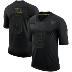 Houston Texans Men's Limited Black 2020 Salute To Service Jersey (3 Tank Dell)