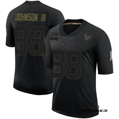 Houston Texans Men's Limited Black 2020 Salute To Service Jersey (88 Johnny Johnson III)