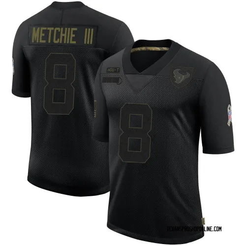 Houston Texans Men's Limited Black 2020 Salute To Service Jersey (8 John Metchie III)