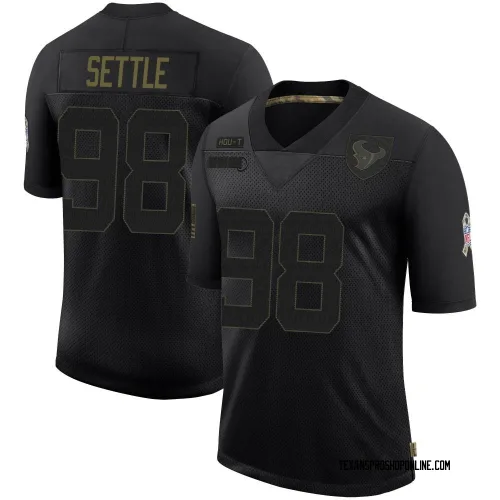 Houston Texans Men's Limited Black 2020 Salute To Service Jersey (98 Tim Settle Jr.)