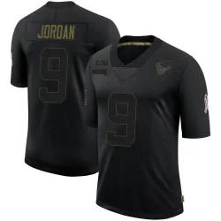 Houston Texans Men's Limited Black 2020 Salute To Service Jersey (9 Brevin Jordan)