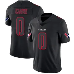 Houston Texans Men's Limited Black Impact Jersey (0 Jerome Carvin)