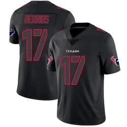 Houston Texans Men's Limited Black Impact Jersey (17 Braxton Berrios)