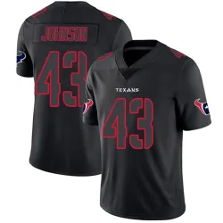 Houston Texans Men's Limited Black Impact Jersey (43 Jakob Johnson)
