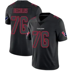 Houston Texans Men's Limited Black Impact Jersey (76 Austin Deculus)