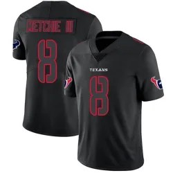 Houston Texans Men's Limited Black Impact Jersey (8 John Metchie III)