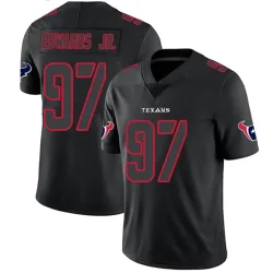 Houston Texans Men's Limited Black Impact Jersey (97 Mario Edwards Jr.)