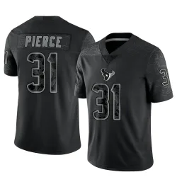 Houston Texans Men's Limited Black Reflective Jersey (31 Dameon Pierce)