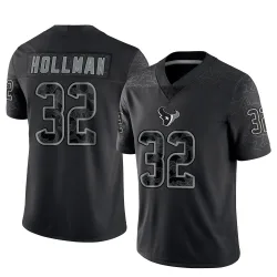 Houston Texans Men's Limited Black Reflective Jersey (32 Ka'dar Hollman)