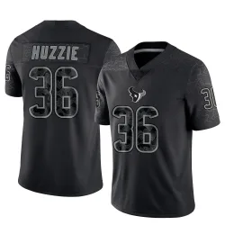 Houston Texans Men's Limited Black Reflective Jersey (36 Alijah Huzzie)