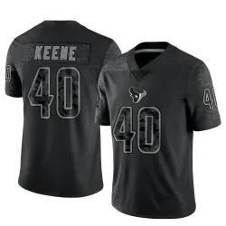 Houston Texans Men's Limited Black Reflective Jersey (40 Dalton Keene)
