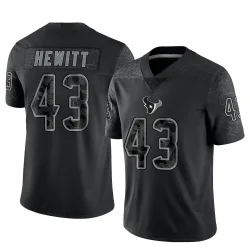 Houston Texans Men's Limited Black Reflective Jersey (43 Neville Hewitt)