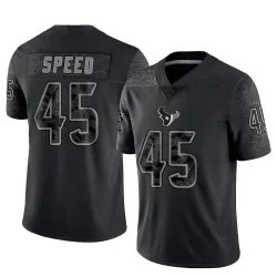 Houston Texans Men's Limited Black Reflective Jersey (45 E.J. Speed)