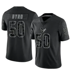 Houston Texans Men's Limited Black Reflective Jersey (50 Solomon Byrd)