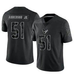 Houston Texans Men's Limited Black Reflective Jersey (51 Will Anderson Jr.)