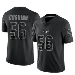Houston Texans Men's Limited Black Reflective Jersey (56 Brian Cushing)