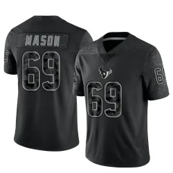 Houston Texans Men's Limited Black Reflective Jersey (69 Shaq Mason)