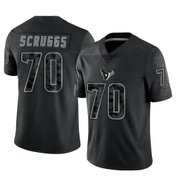 Houston Texans Men's Limited Black Reflective Jersey (70 Juice Scruggs)