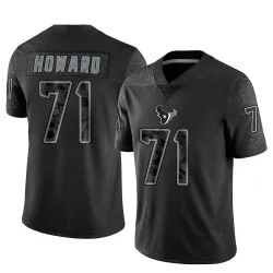 Houston Texans Men's Limited Black Reflective Jersey (71 Tytus Howard)