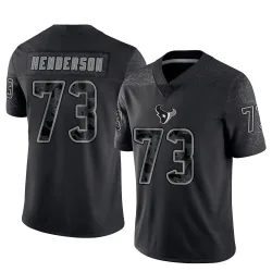 Houston Texans Men's Limited Black Reflective Jersey (73 LaDarius Henderson)