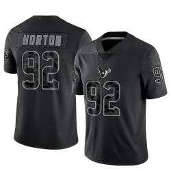 Houston Texans Men's Limited Black Reflective Jersey (92 Dylan Horton)