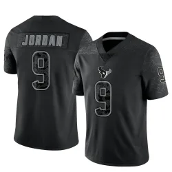 Houston Texans Men's Limited Black Reflective Jersey (9 Brevin Jordan)