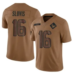 Houston Texans Men's Limited Brown 2023 Salute To Service Jersey (16 Kedon Slovis)