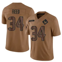 Houston Texans Men's Limited Brown 2023 Salute To Service Jersey (34 Jaylen Reed)