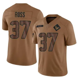 Houston Texans Men's Limited Brown 2023 Salute To Service Jersey (37 D'Angelo Ross)