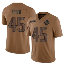 Houston Texans Men's Limited Brown 2023 Salute To Service Jersey (45 E.J. Speed)
