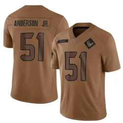 Houston Texans Men's Limited Brown 2023 Salute To Service Jersey (51 Will Anderson Jr.)