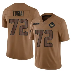 Houston Texans Men's Limited Brown 2023 Salute To Service Jersey (72 Tommy Togiai)