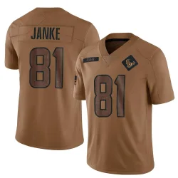 Houston Texans Men's Limited Brown 2023 Salute To Service Jersey (81 Jaxon Janke)