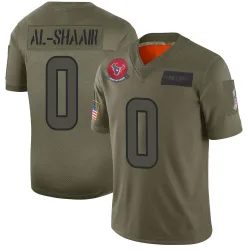 Houston Texans Men's Limited Camo 2019 Salute to Service Jersey (0 Azeez Al-Shaair)